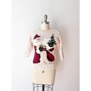1980s Christmas Santa Holiday Sweater